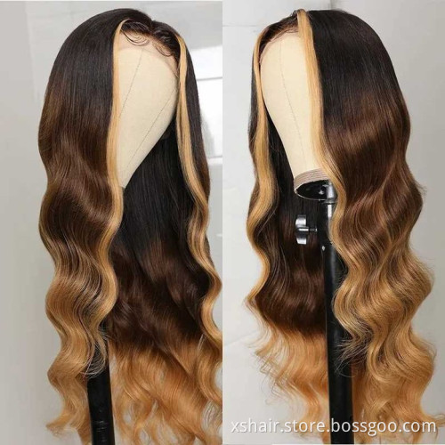 In Stock High Ponytail Natural Color Pre Plucked Water 360 Full Bang Human Hair Frontal Deep Curly Lace Front Wig
